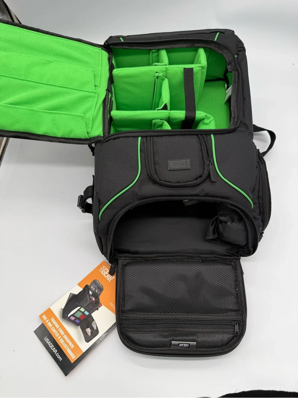 USA Gear Black and Green Magic the gathering backpack